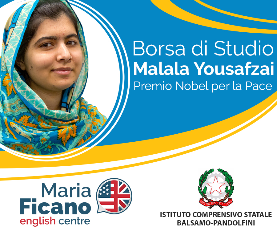 borsa studio, inglese, Malala Yousafzai, maria ficano english centre, termini imerese