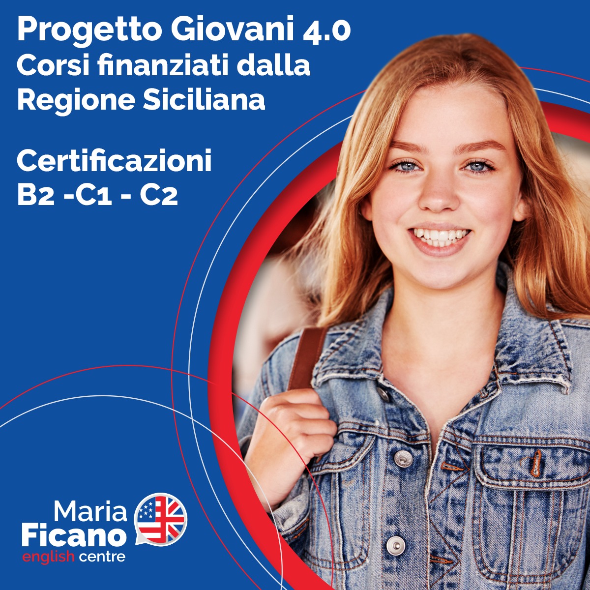 progetto giovani 4.0, sicilia, inglese, corsi, certificazioni, madrelingua, aria ficano, english centre